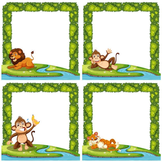 Conjunto de quadro de natureza animal