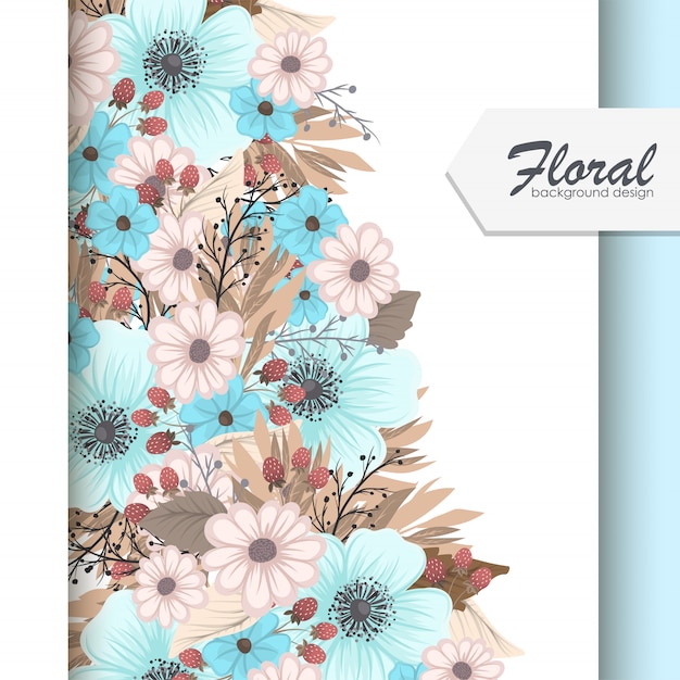 Conjunto de quadro floral com flores coloridas.