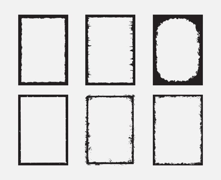 Vetor conjunto de quadros abstratos pontilhados textura de sobreposição distraída