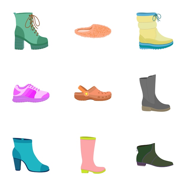 Conjunto de sapatos de mulher, estilo simples