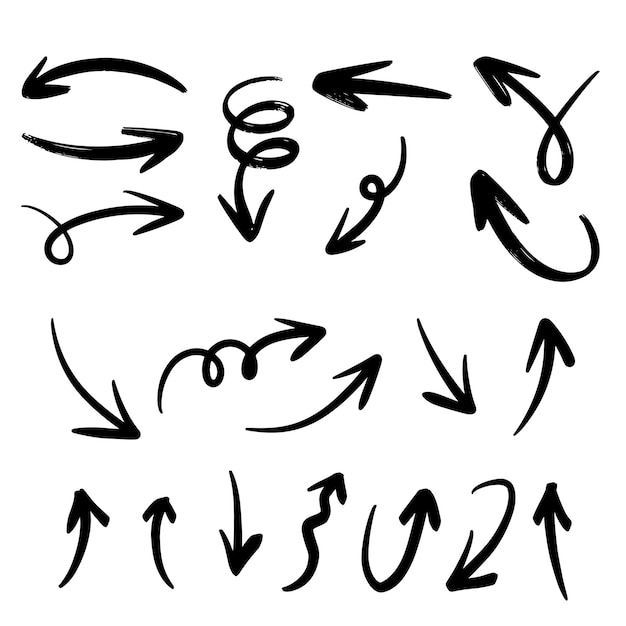 Conjunto de setas vetoriais Cursor Pacote de ícones de setas de setas