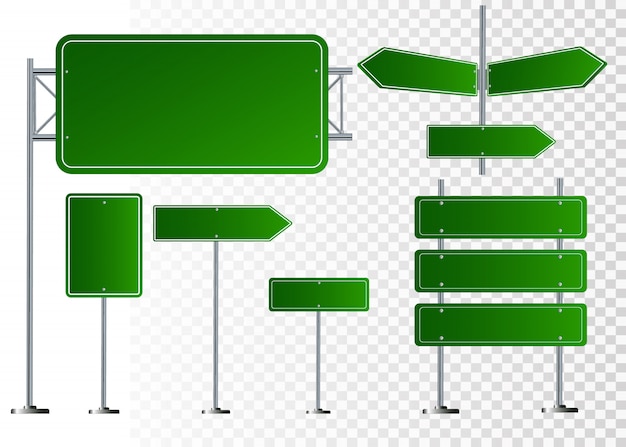 Vetor conjunto de sinais de trânsito isolado em fundo transparente. ilustração