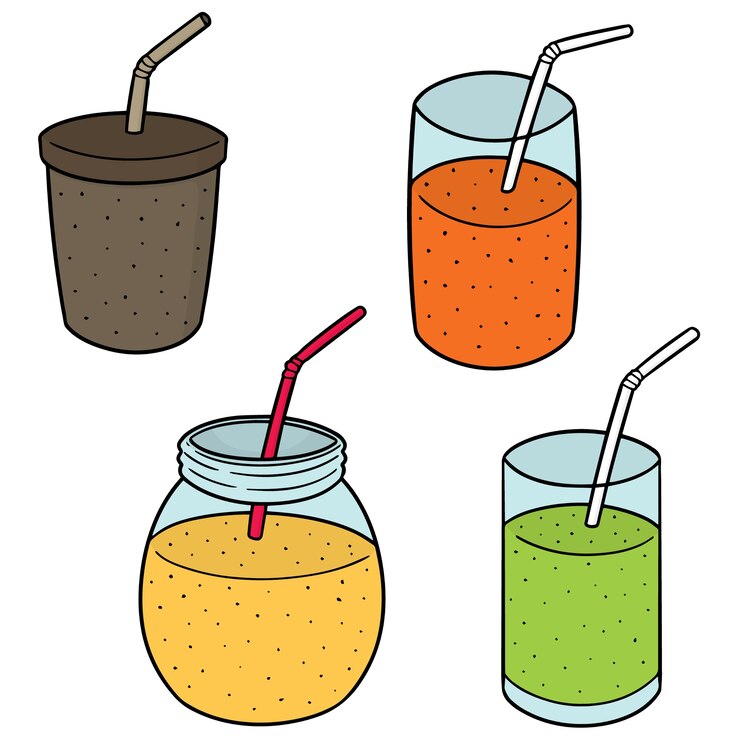 Vetor conjunto de smoothie