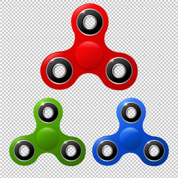 Conjunto de spinners, ilustração