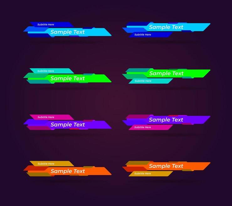 Conjunto de terceiro banner inferior design moderno geométrico conjunto de modelo de terceiro banner inferior