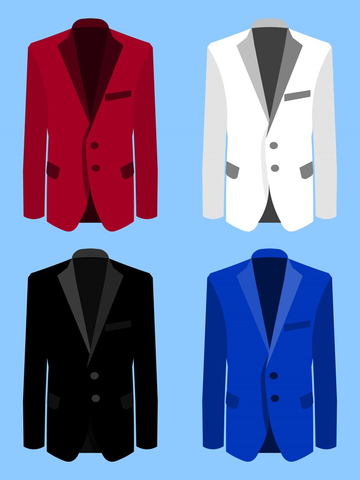 Vetor conjunto de terno de homem