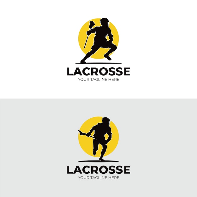 Conjunto de vetor de design de logotipo de lacrosse