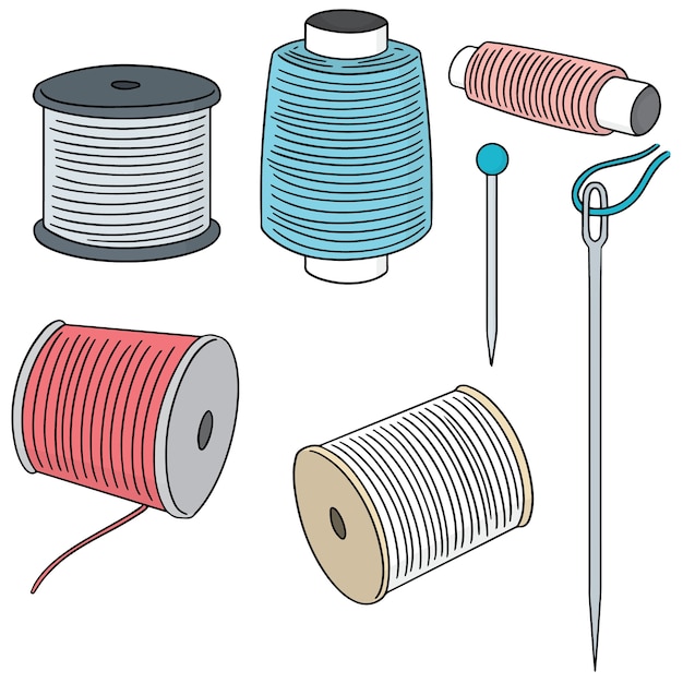 Vetor conjunto de vetores de acessórios de costura