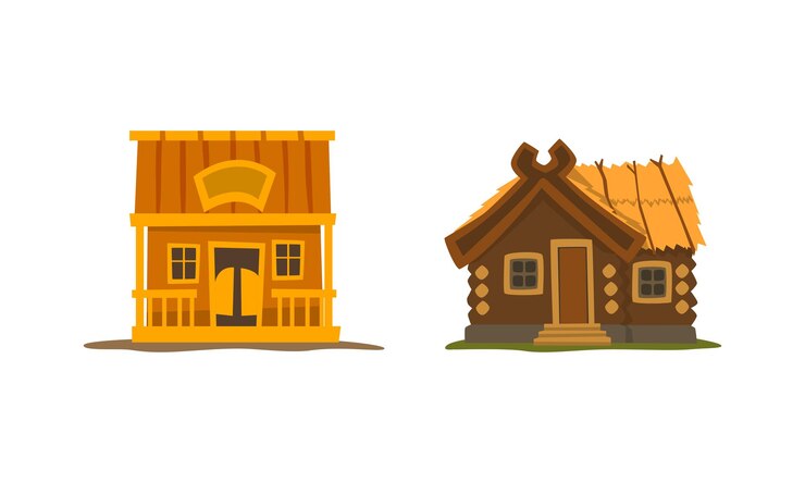 Vetor conjunto de vetores de casas ou habitações diferentes de todo o mundo