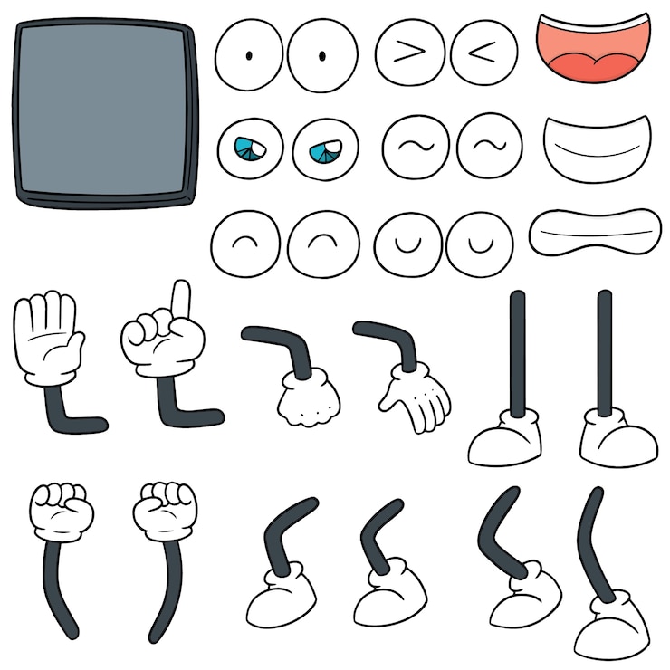 Vetor conjunto de vetores de desenhos animados de smartphone
