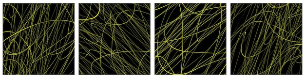Conjunto de vetores de fundo de linha abstrata para decoração