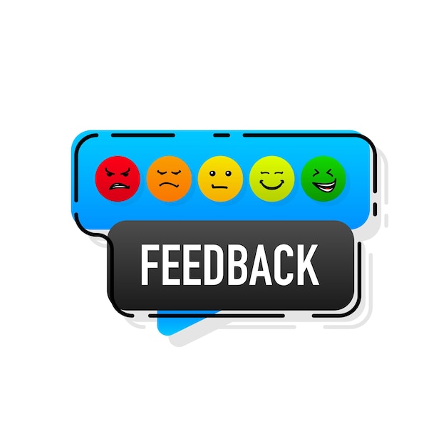Conjunto de vetores de ícones de humor triste e feliz emoticons Feedback ícone