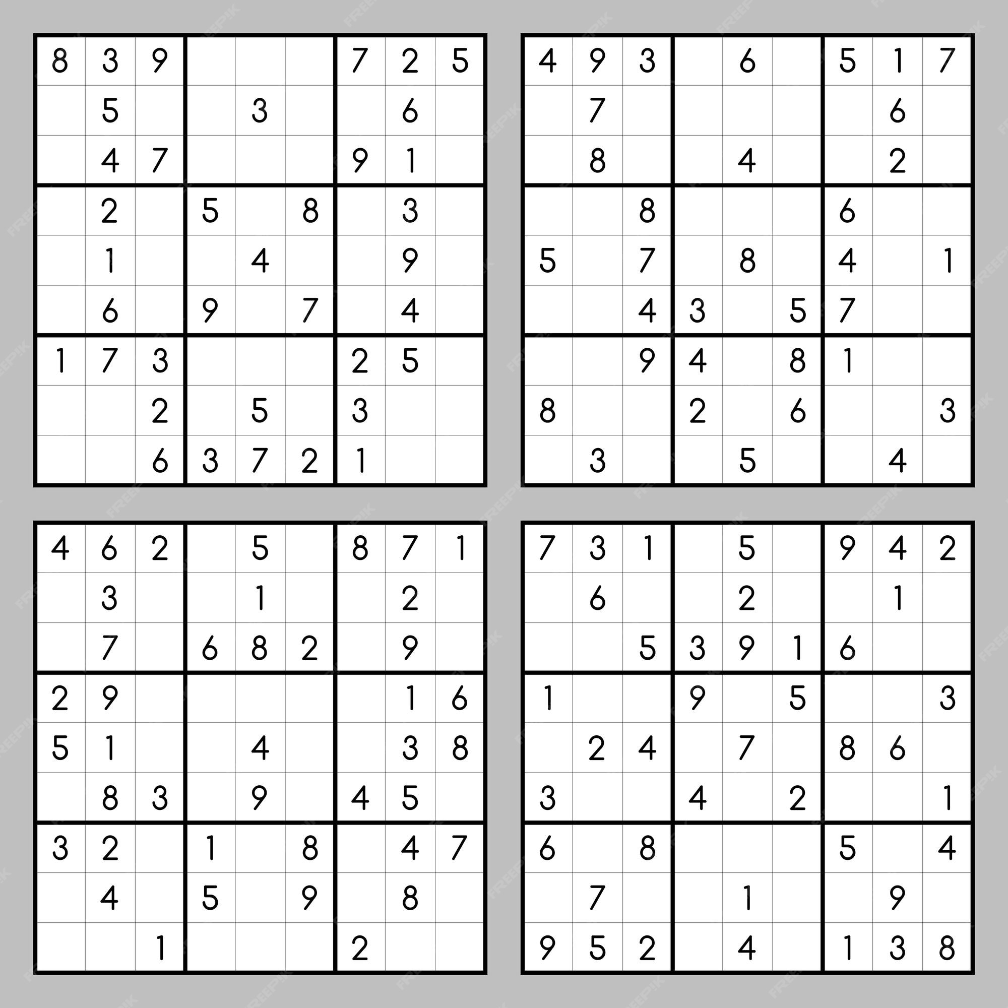 Conjunto de vetores de jogo sudoku jogo de quebra-cabeça japonês