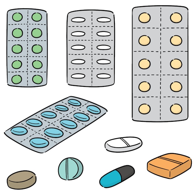 Conjunto de vetores de medicina