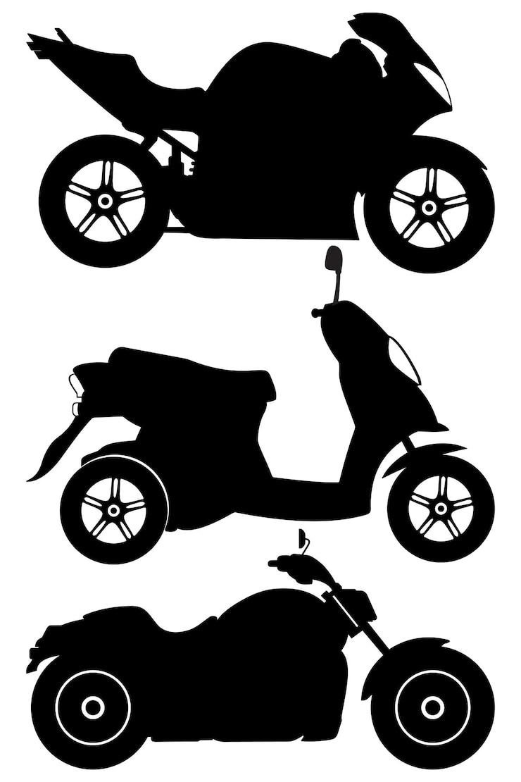 Vetor conjunto de vetores de motocicletas