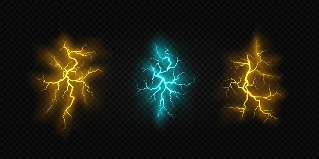 Vetor conjunto de vetores de rachaduras no solo horizontal com brilho mágico de várias cores