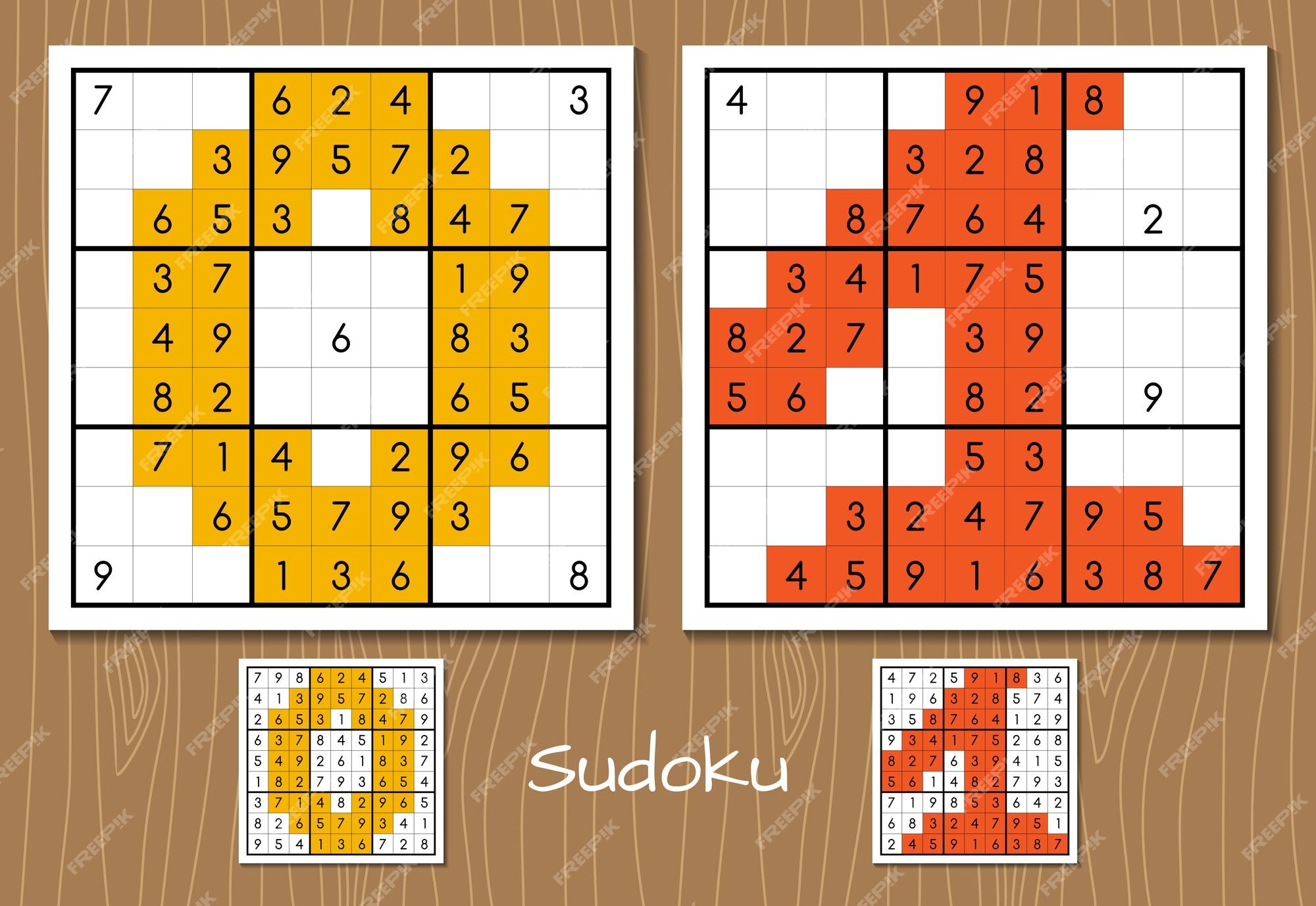 Jogo De Sudoku Com Resposta Ilustração do Vetor - Ilustração de