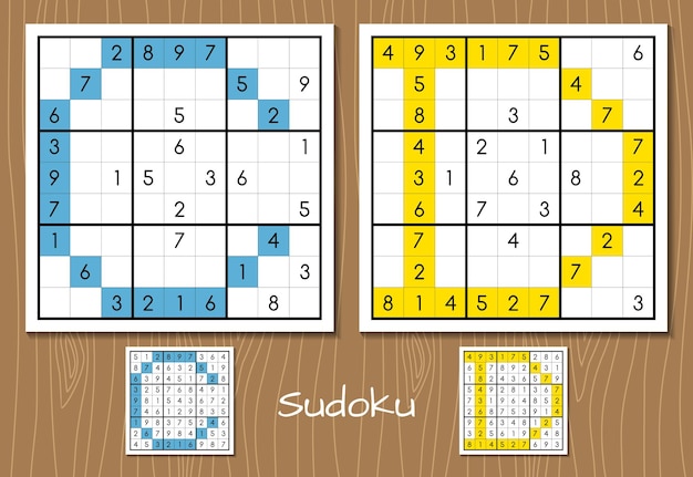 sudoku jogos conjunto com respostas médio dificuldade. 28598288 Vetor no  Vecteezy