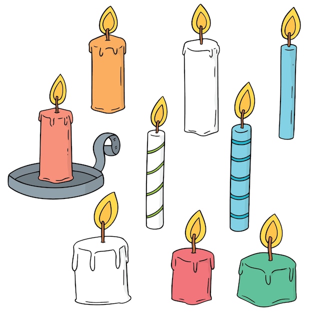 conjunto de vetores de vela