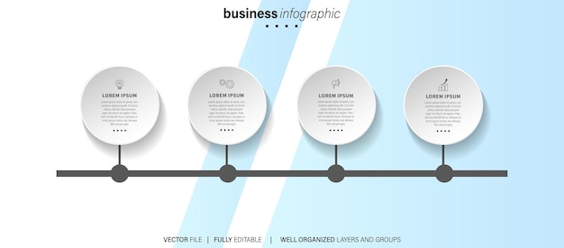 Conjunto de vetores de vetores de infográfico de negócios