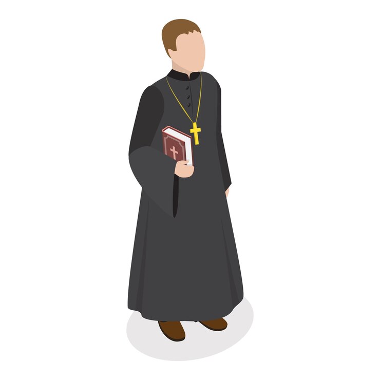 Vetor conjunto de vetores planos isométricos 3d de líderes religiosos item 5