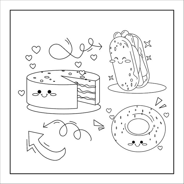 101 desenhos kawaii para colorir