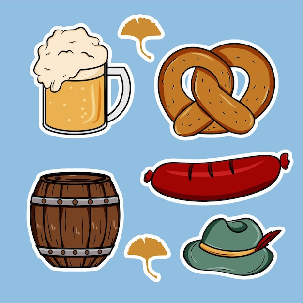 Conjunto do elemento de clip art do Oktoberfest