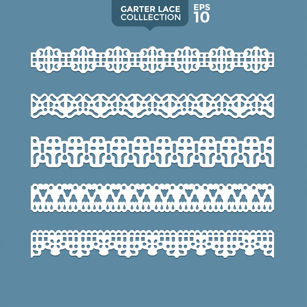 Vetor conjunto garter lace ornament