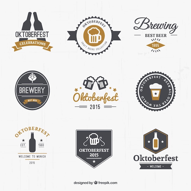 conjunto logotipo oktoberfest