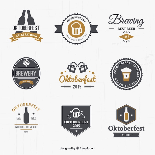 Conjunto logotipo oktoberfest