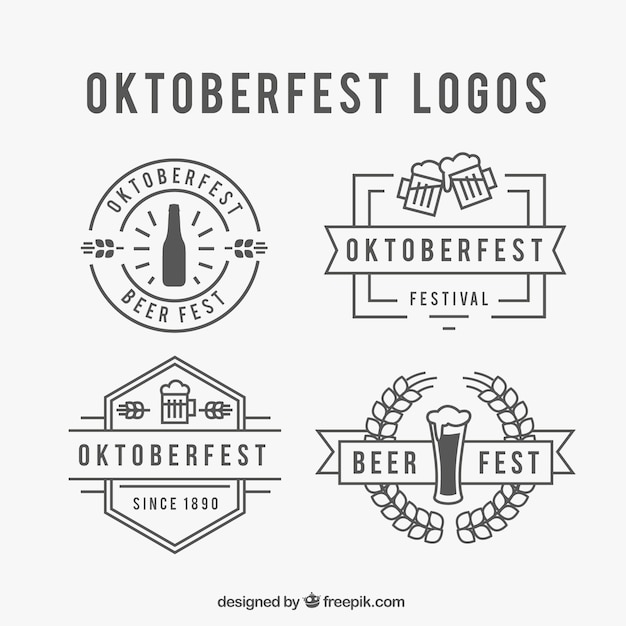 Conjunto logotipo Oktoberfest
