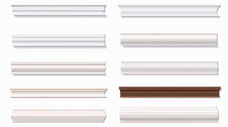 Vetor conjunto moderno de placas brancas isoladas em fundo branco