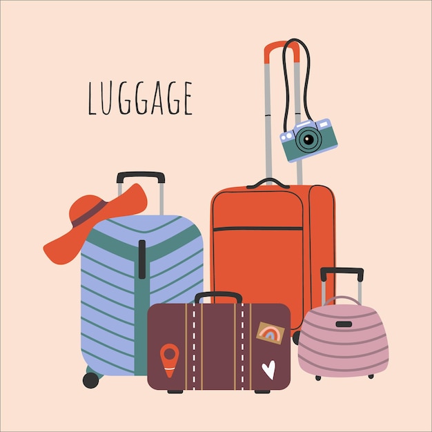 Conjunto RGBVector de várias malas de bagagem para viagens de férias em estilo simples