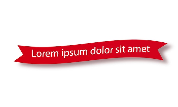 Conjunto vetorial de fitas vermelhas