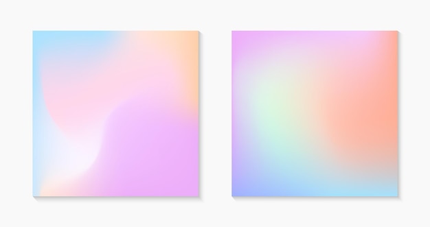 Conjunto vetorial de fundos de gradiente de malha em cores pastel suavescopiar espaço para texto
