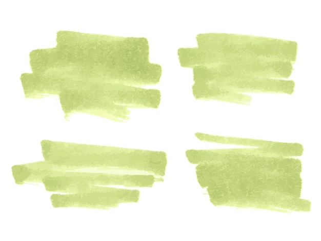 Conjunto vetorial de pincel de tinta pintado à mão fundo aquarela dab clipart