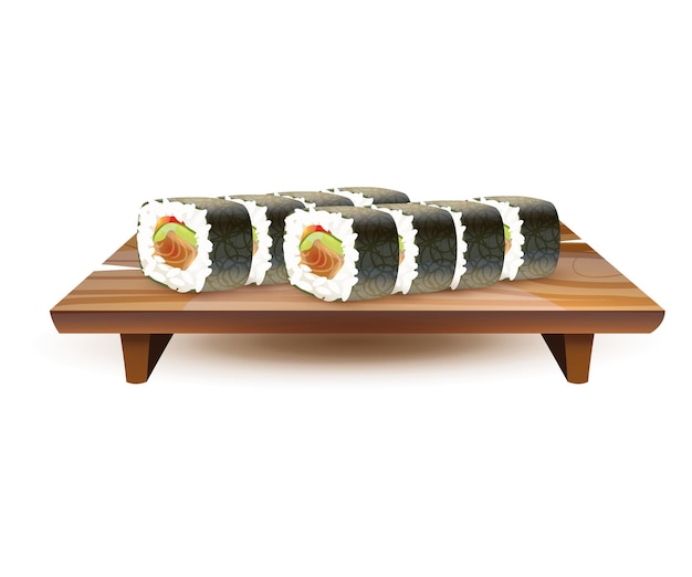 Vetor conjunto vetorial de sushi e rolos1