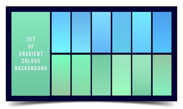 Conjunto vibrante e brilhante de gradientes, bela coleção de gradientes multicoloridos, design de tela para celular