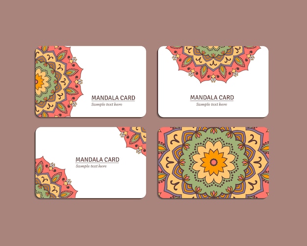 Conjuntos de cartões de mandala