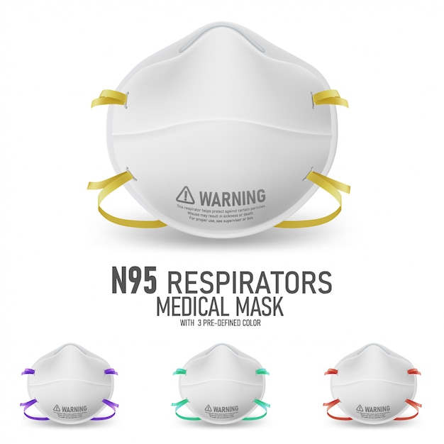 Conjuntos de máscara respiratória realista n95