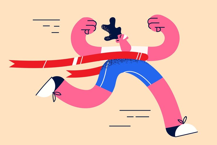 Conquista de sucesso e conceito de liderança