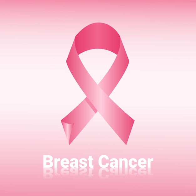 Conscientização do câncer de mama fita rosa