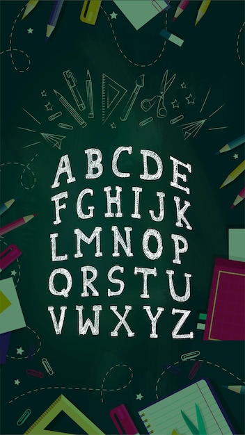 Conselho escolar com alfabeto