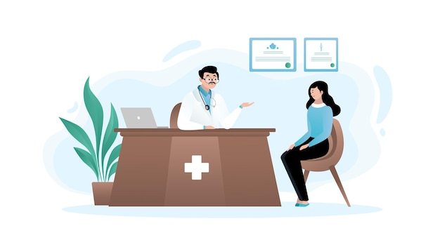 Conselho médico ou consulta médica Ilustração vetorial
