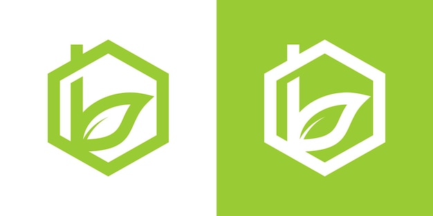 Construção de design de logotipo e ilustração vetorial de ícone de logotipo minimalista de folha