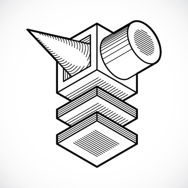 Construção de engenharia, vetor abstrato.