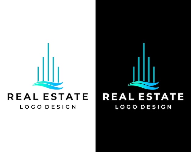 Construindo design de logotipo imobiliário.