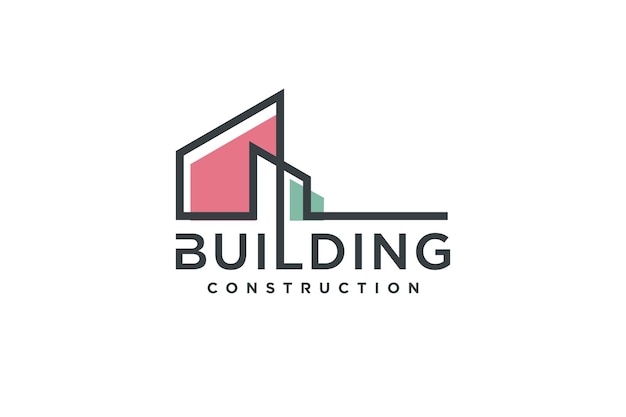 Construindo vetor de design de logotipo com conceito moderno de estilo criativo