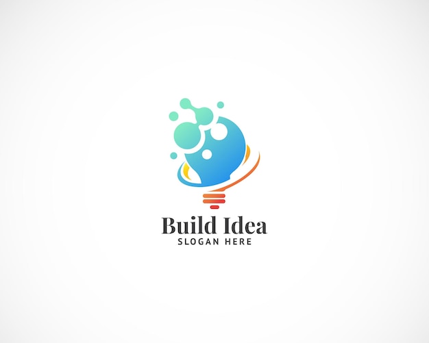 Construir a ilustração digital do conceito criativo do logotipo da ideia