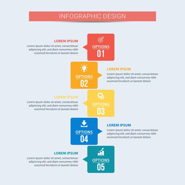 Vetor construir uma infografia de bloco